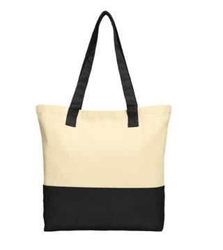 Colorblock Cotton Tote