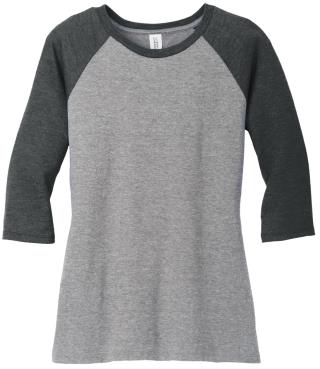 DM136L - Ladies' Perfect Tri 3/4-Sleeve Raglan