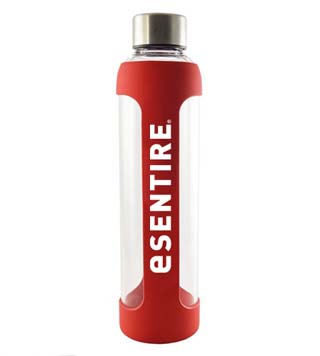 ES1-015 - 20 oz. Glass Water Bottle - Red