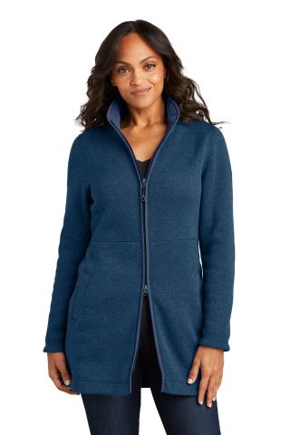 Ladies Arc Sweater Fleece Long Jacket