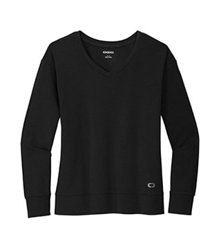 Ladies Luuma Flex Long Sleeve V-Neck